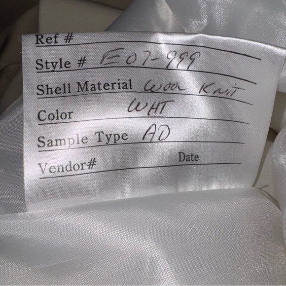 Nine West Swing Coat Wool 3/4 Sleeve Ivory 4 Rare Ad or Photoshoot Sample! White - Picture 6 of 7